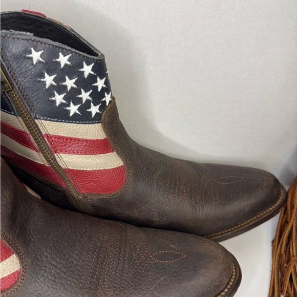 Womens JB Dillon USA Cowboy Boots Leather American Flag size B. - Picture 5 of 15